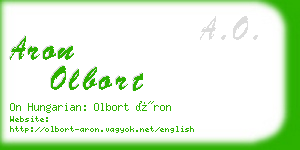 aron olbort business card